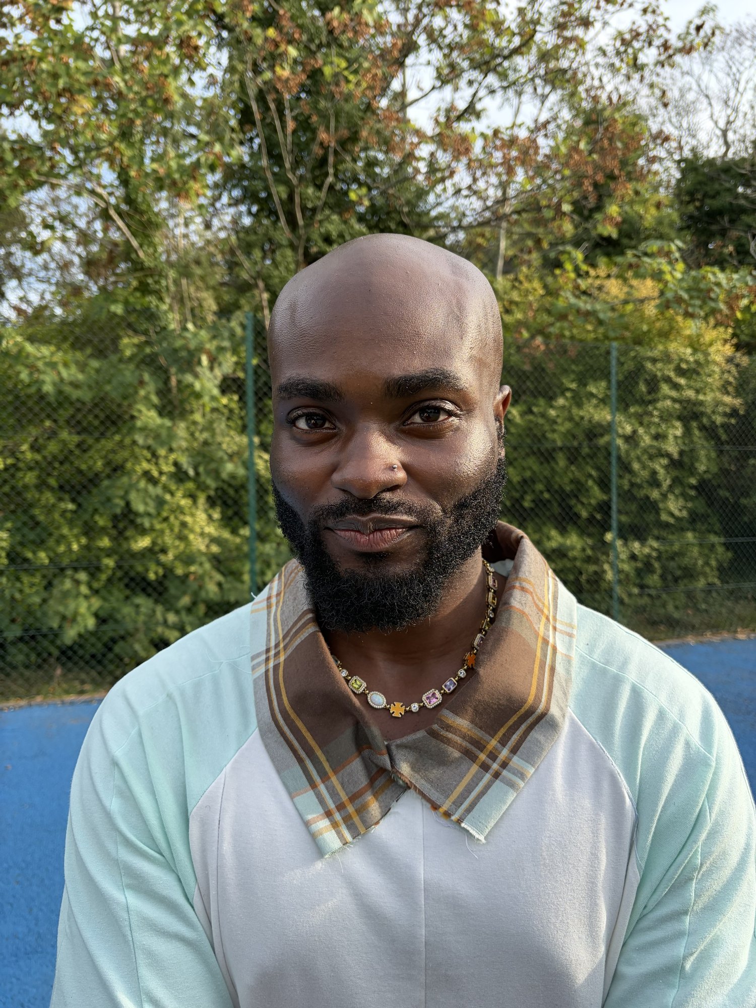 close-up portrait of obi on the court